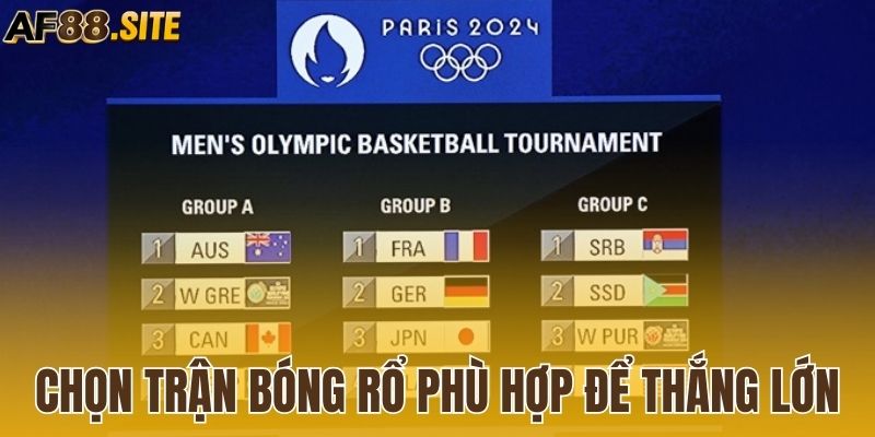 Chọn trận đấu bóng phù hợp để giành chiến thắng lớn